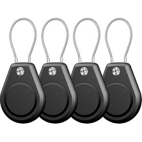 Upgraded Waterproof AirTag 4 Pack Secure Holder, Ultra Durable, Scratch-Resistant AirTag Case with Key Locking System, Anti-Lost & Full Protective AirTag Keychain Accessory for Dog, Luggage, Key, Kid