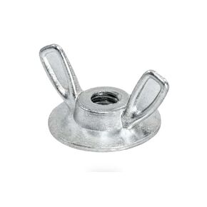 Zinc Die-Cast Washered Wing Nuts, 1/4"-20, 100-Pack