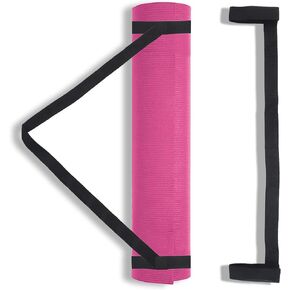 2PCS Black Yoga Strap for Carrying Mat, 23.3 X 0.98 Inch Yoga Mat Strap for Carrying Easy-Cinch, Adjustable Yoga Mat Holder, Yoga Sling Mat Strap for Most Size with Thick Comfy (Yoga Mat Not Included)