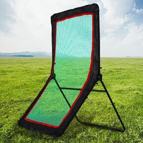 Pitchback Baseball Rebounder Net Indoor Outdoor Portable Adjustable Mini Softball Sport 4X7FT Baseball Trainer Rebounder Practice Nets Softball Baseball Multi Sports Throwing Rebounding Pitchback Net