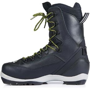 Fischer BCX Transnordic Waterproof Breathable Leather Upper Nordic Ski Boots, Black