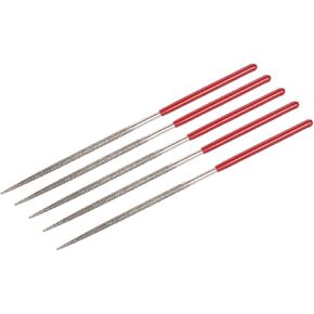 uxcell 5pcs Round Diamond Needles File 2mm x 100mm 150 Grit for Metal Glass Wood Stone Grinding Polishing Engraving