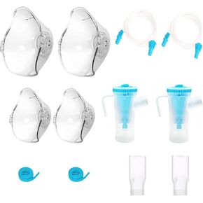 2-Pack Nebulizer Kit with Adult and Kids Nebulizer Tubes and Masks
