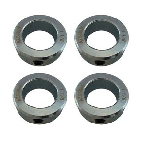 AZSSMUK Shaft Collars 1-1/4" Bore Solid Steel Style Zinc Plated Set Screw 4 Pieces