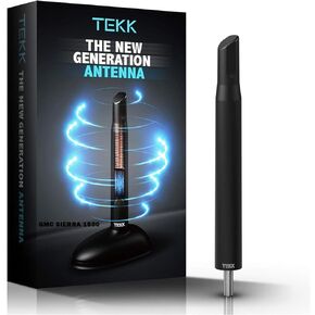 TEKK Carbon Fiber Antenna Compatible with Select Models(GMC Sierra 2009-2024 | Chevy Silverado 2008-2025) | 7.9 Inches Premium Flexible Rubber | Designed for Enhance FM/AM Radio Signal Reception