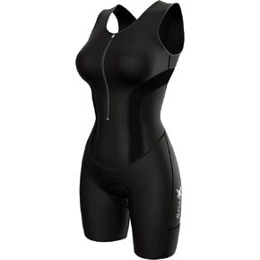 Sparx Women Triathlon Suit Tri Short Racing Cycling Swim Run (XL, Black)