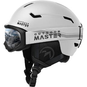 OutdoorMaster Ski Helmet Set,Snowboard Helmet with Goggles for Adults - Durable PC Shell, Protective EPS Foam & 10 Cooling Vents -Snow Helmets for Men, Women & Youth