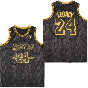 Men's Legend 8 24 Black Snakeskin Basketball Jersey