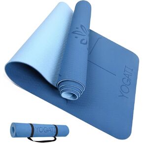 Yoga mats for home workout. Non slip yoga mat with strap. Thick yoga mats for Women and Men. Pilates mat ideal for Fitness and gym. Exercise mat thick. Yoga mat thick. Workout mat. Yoga matt