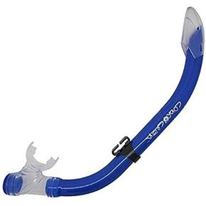 Scuba Choice Comocean Youth Kids Snorkel with Silicone Purge Valve & Clear Splash Guard – Effortless Water Clearing, Comfortable & Safe for Beginners and Experts - Perfect for Snorkeling – Blue