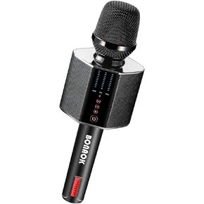 BONAOK Karaoke Microphone, Portable Wireless Bluetooth Karaoke Mic for Adults&Kids Car Home Outdoor Party, Karaoke Machine for PC/All Smartphone G50 Black 2024