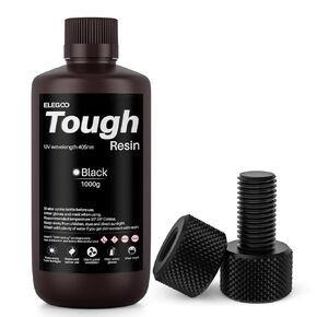 ELEGOO Tough Resin, 3D Printer Resin with High Impact Resistance and High Toughness, High Precision 3D Printing Resin for High Performance Printing, 3D Resin for DLP LCD 3D Printers, Black 1000g