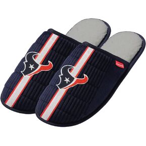 FOCO NFL Men's Officially Licensed Primary Logo Game Day Team Color Football Sherpa Slide Slipper