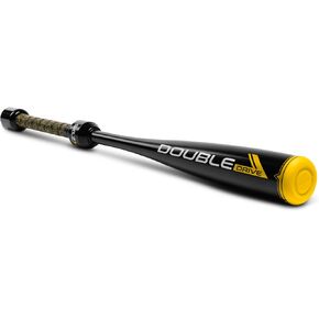 SKLZ Double Drive Weighted Training Bat for Baseball & Softball | 28" Length, 30 oz. Weight | Weights Above and Below Grip for Bat Speed and Power | Durable Aluminum Build | Durasoft Grip