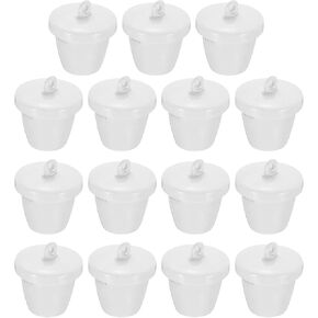 PATIKIL Lab Porcelain Crucible with Lid 10ml Capacity for Laboratory Classroom to Heat Chemical Compounds, 15 Pcs, White in Kuwait