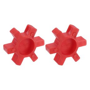 uxcell 2pcs L075 Jaw Coupling Insert, Urethane Flexible Solid Type Jaw Coupling Center Insert for L Jaw Coupling L-Jaw Coupler Set, Red