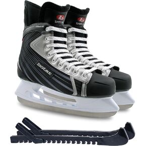 Botas - Yukon 381 - Men's Ice Hockey Skates | Made in Europe (Czech Republic) | Color: Black with Silver