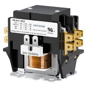 HVAC Contactor Air Conditioner Contactor 2 Pole 40 Amp 24V Coil Compatible with Condenser,Compressor,Air Conditioner,Refrigeration Systems,Heat Pump