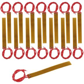 15pcs Film Heater Plate Adhesive Pad 10mmx93mm 12V 12W Strip Heater Adhesive Polyimide Heater Plate (12V 12W Wire Length 150mm)