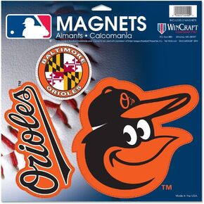 Wincraft MLB Baltimore Orioles 18737014 Vinyl Magnet, 11" x 11"
