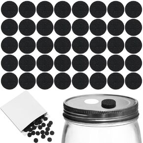 100 Pcs Mushrooms Self Healing Injection Ports 0.8 Inch Vial Silicon Stoppers Liquid Culture Lids Self Injection Device with Adhesive Backing for Mushroom Spawn Bags and Jar Bottle Lids