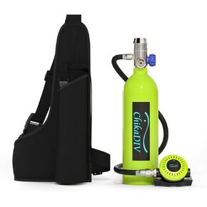 Mini Scuba Diving Tank Equipment, Mini Scuba Cylinder for 15-20 Mins Underwater, Inflatable Diving Cylinder, Portable Diving Gear for Underwater Diving, Breathing Training, Upgraded C400