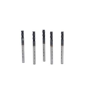 Square End Mills Set JESTUOUS Carbide 4 Spiral Flute Titanium Coating Drill Bits 1/8" Shank Dia.3/8" Cut Length for Milling Metal,5 Pieces