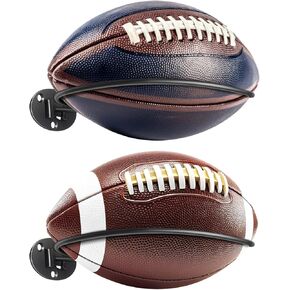 Kevenal 2 Packs Football Room Décor, Wall Mount Football Holder Football Display Stand, Football Room Decor for Boys Man Cave