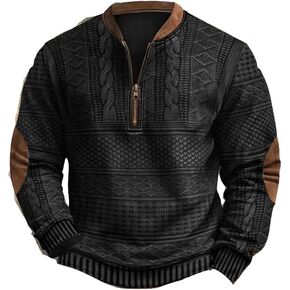 Vintage Knit Shirts For Men Men'S Retro Knit Sweater Mens Gift