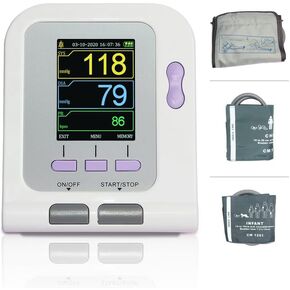 CONTEC Fully Automatic Blood Pressure Monitor Upper Arm Cuff 3 Mode 3 Cuffs Electronic Sphygmomanometer 300 Sets Memory