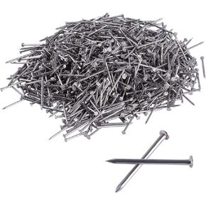 Stainless Steel Hardware Nails 100 PCS 3 Inch Finishing Nails Flat Head Nails for Hanging Pictures, Silver