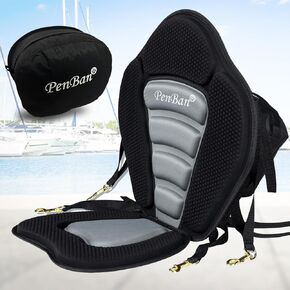 Universal Deluxe Kayak Seat Cushion with Storage Bag for Kayak,Padded Boat,SUP,Canoe,Fishing Boat,Seats with 4 Adjustable Straps