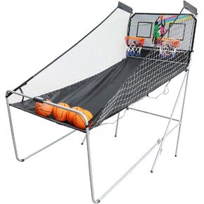 Aoneky Indoor Home Dual Shot Basketball Arcade Game - Kids Electronic Basketball Game - Official Folding Basketball Hoop Arcade Game with Scoreboard