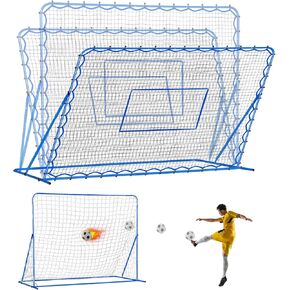 8x6FT Dual-mode Soccer Goal & Rebounder Net,Premium Durability for Intense Shooting Training,Quick-Switch Angle Soccer Training for Control,Passing Practice,Easy Setup Soccer Gifts for Kids Teen Adult