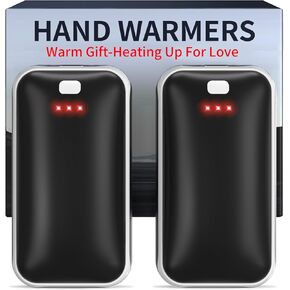 Hand Warmers Rechargeable, 2 Pack Electric Hand Warmer, Reusable Portable Pocket Heater USB Handwarmers, Gifts for Men, Women, Indoor, Outdoor, Hiking, Skiing, Camping, Hunting Accessories