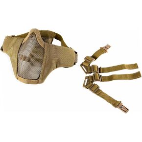 OneTigris 6" Foldable Half Face Mesh Mask Military Style Comfortable Adjustable Tactical Lower Face Protective Mask