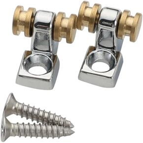 2 PCS Roller String Retainer String Trees for Electric Guitar Roller String Trees Roller String Guides for Strat Stratocaster Tele Telecaster Electric Guitar Chrome