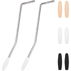 2Pcs 6mm Thread Tremolo Arm with 6pcs Whammy Bar Caps, Whammy Bar, Silver Whammy Bar for Electric Guitar, Electric Guitar Whammy Bar with Tip Metal Single Tremolo Arm