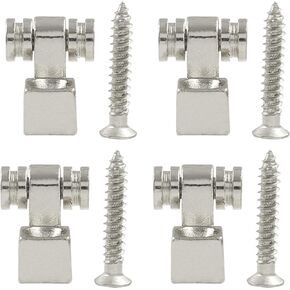 Murtenze 4PCS Guitar Roller String Trees Guides Retainer - Guitar Roller String Retainers Strings Trees Replacement Parts for Fender Strat Stratocaster Tele Telecaster Electric Guitar (Chrome)