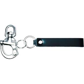 Firefighter Quick Release Shackle for SCBA Mask,Quick Release Clip with Leather Strap for Firefighter Accessories,Durable Stainless Steel Carabiner