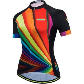 Aogda Cycling Jerseys Women Bike Shirts Bicycle Tops Ladies Biking Clothing Short Sleeve
