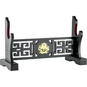 Eforlife Padded Sword Stand Display Velvet Protect Sword Rack Katana Genji Japanese Samurai Blade Gladius Templar Medieval Sword Stand Holder - Dragon