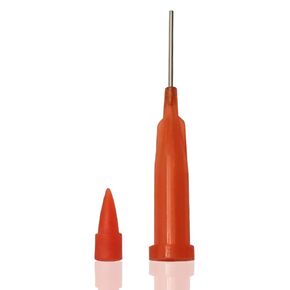 Dental Needle Tubes & Plugs - for C-R Syringes, Centrix Style Syringes – Pack of 100 Tubes & 100 Plugs Photoblock Orange