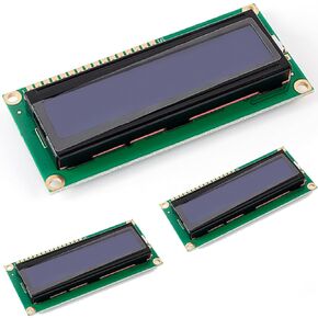3 Pack 1602 LCD Display Module Blue Yellow-Green Screen IIC/I2C LCD Module LCD1602 5V Adapter Plate 1602A Display for Arduino