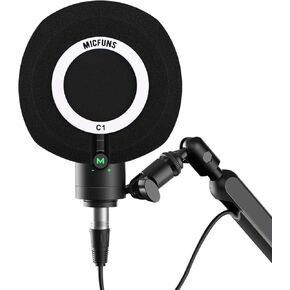 C1 Professional Microphone Windscreen Wind Shield Pop Filter, Acoustic Filter for 1.77 inch-2.36 inch Recording Studios Microphones (Blue)