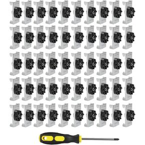 Sound Isolation Clips - 50 pack - Sound Proofing Mounting Clips - Reduces Noise from Noisy Neighbours - Drywall Soundproofing For Walls and Ceiling - Screwdriver Included
