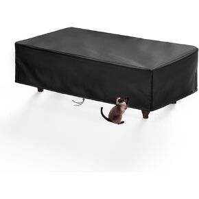 Saking Pool Table Cover,8 Feet Billiard Dining Table Covers - Black