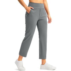 SANTINY Women's Pants with 3 Pockets 7/8 High Waisted Stretch Ankle Pants for Women Golf Casual Travel Athletic Work
