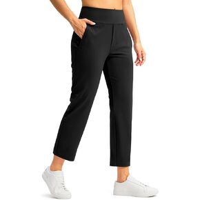 Women's Golf Pants with 3 Pockets 7/8 High Waisted Stretch Ankle Pants for Women Casual Travel Athletic Work