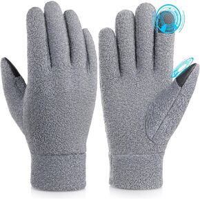 Cierto Winter Gloves for Men Women: Thermal Touch Screen Polar Fleece Gloves with Elastic Cuff for Running Outdoor Activities